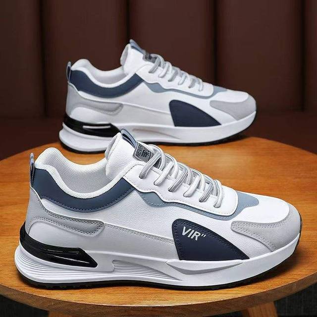 Sport sneaker, white and navy